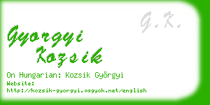 gyorgyi kozsik business card